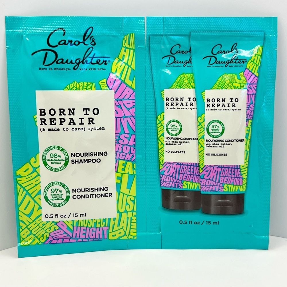 🌺FREE ~ Carols Daughter Born To Repair Shampoo & Conditioner Sampler ~ NEW